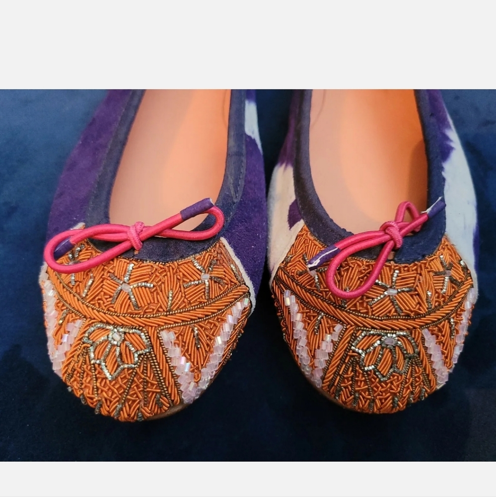 Meher Kakalia “Bizi” Suede Flats Size 8